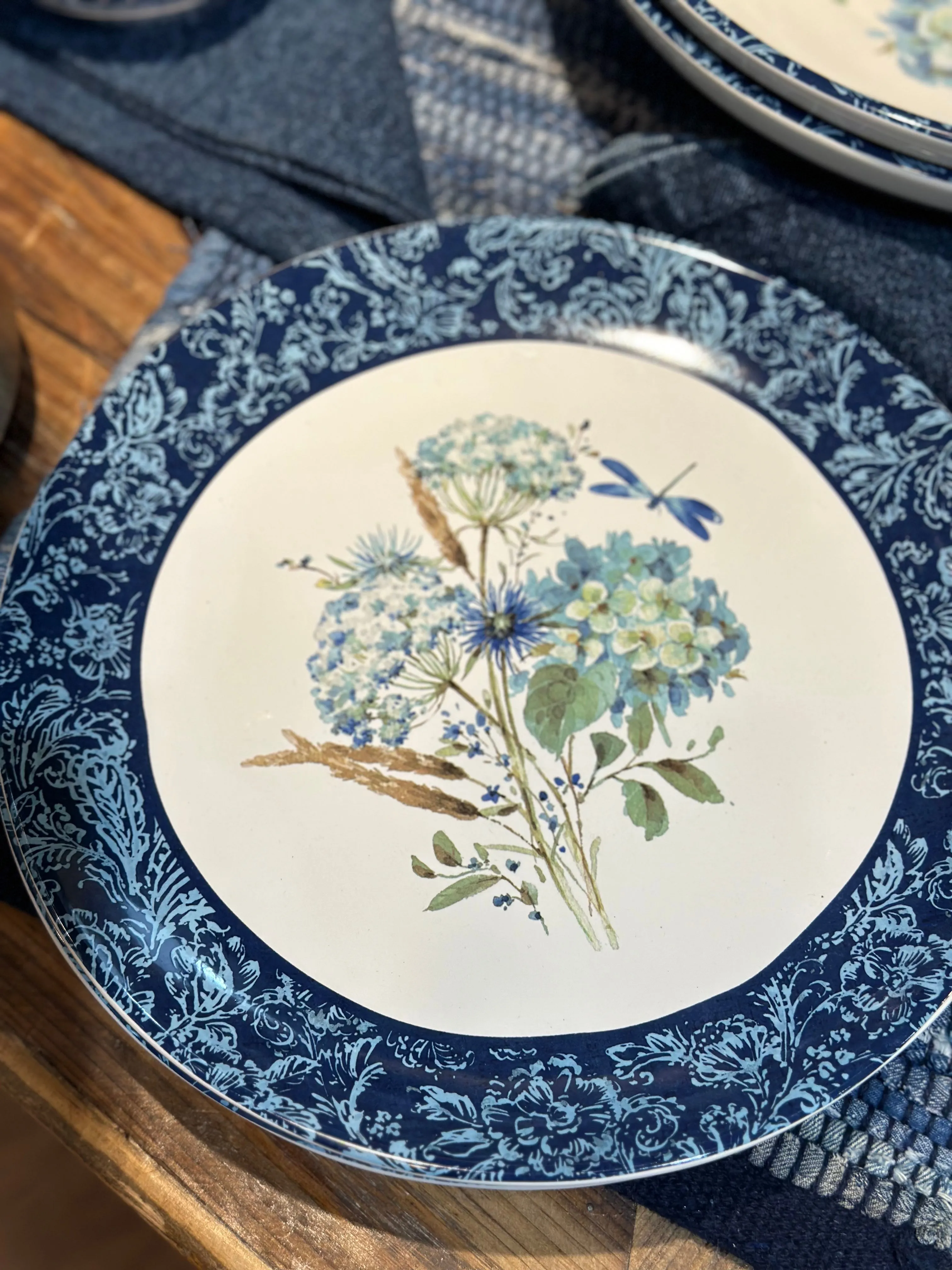 11” Bohemian Blue Dinner Plate