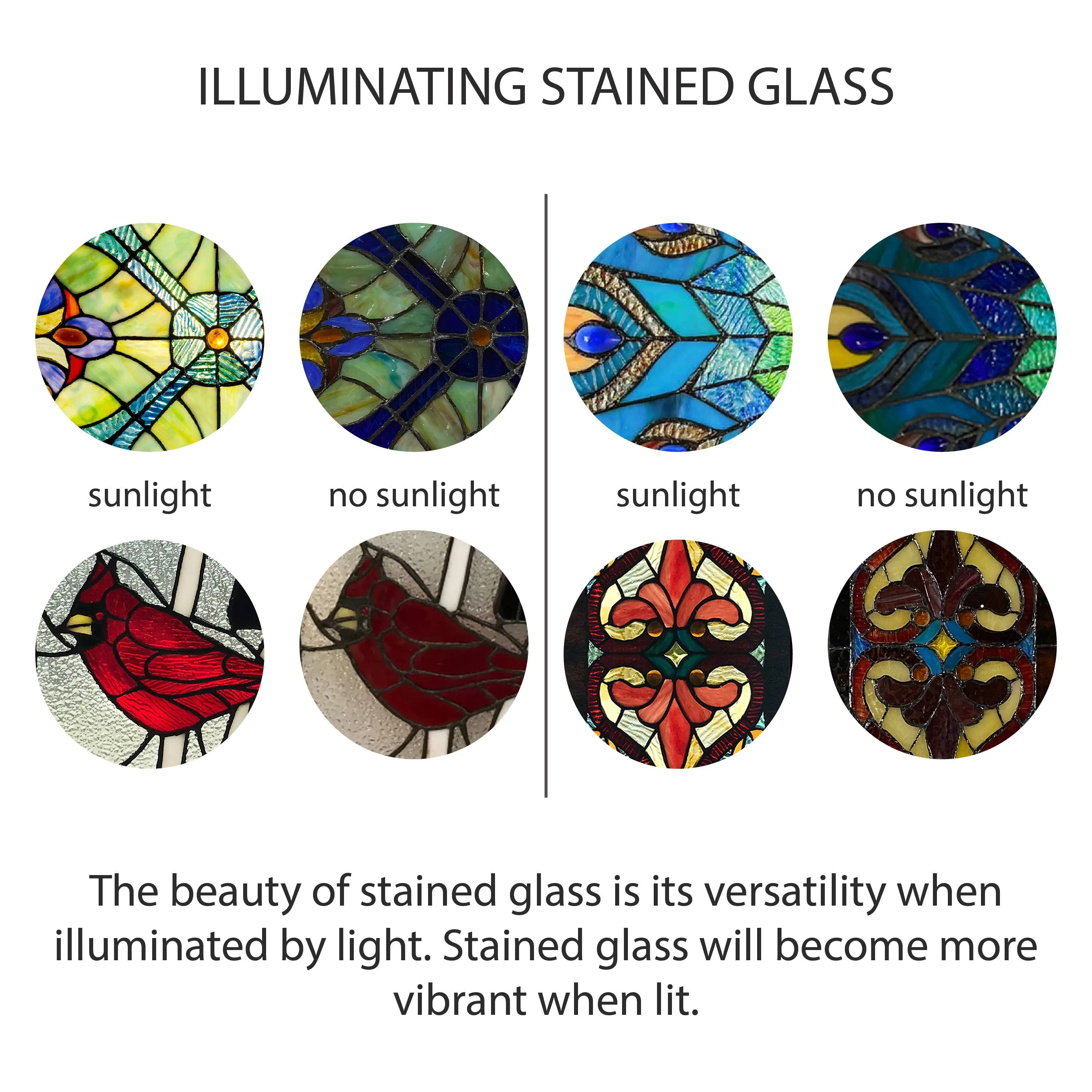 13.25"H Butterfly Cluster Stained Glass Window Panel