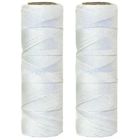 2 Pc White Poly Drop Line Twine Dropline 375' X #12 65LB Tensile Strength Rope