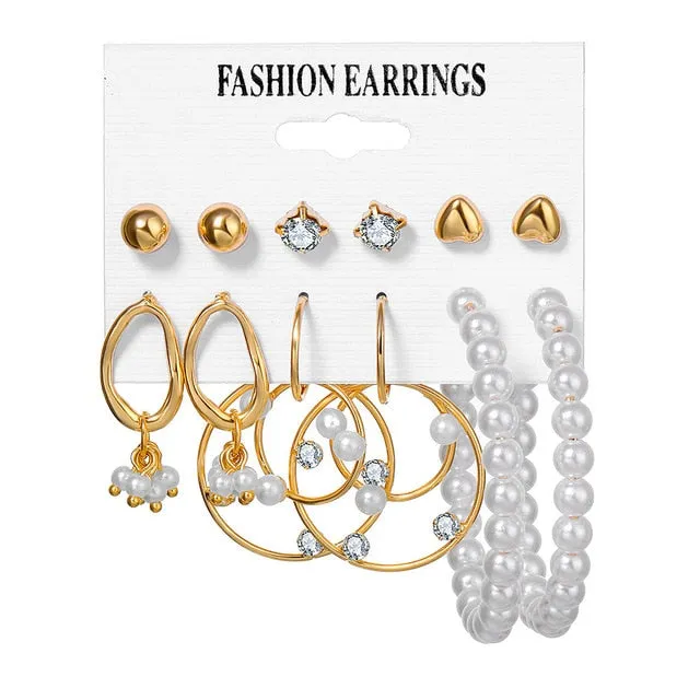 2020 Bohemian Earrings Set for Women Fashion Geometric Handmade Earrings Jewelry Gift Set
