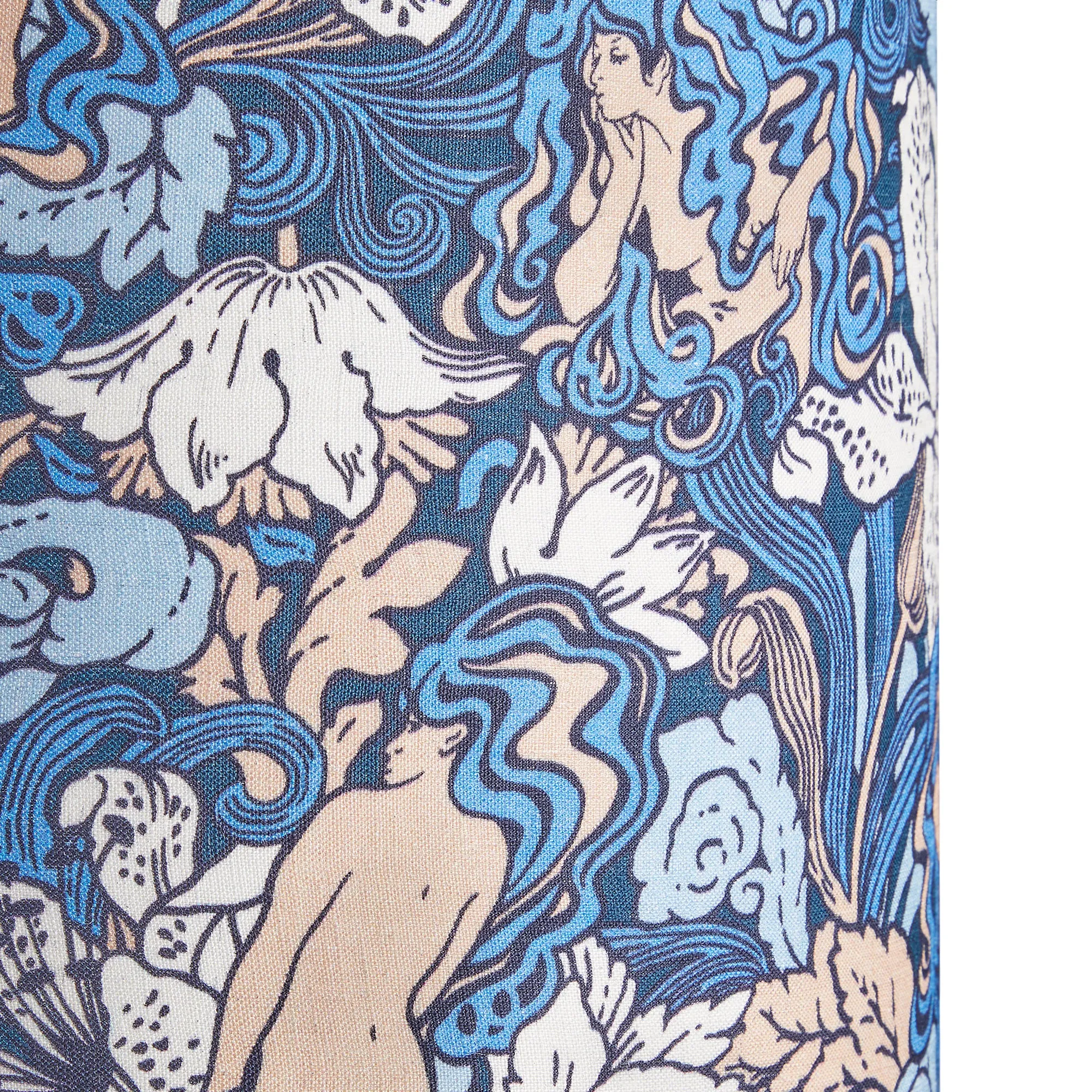 25cm drum shade in opal and lily Forbidden Fruit from Sanderson's 'Archive'