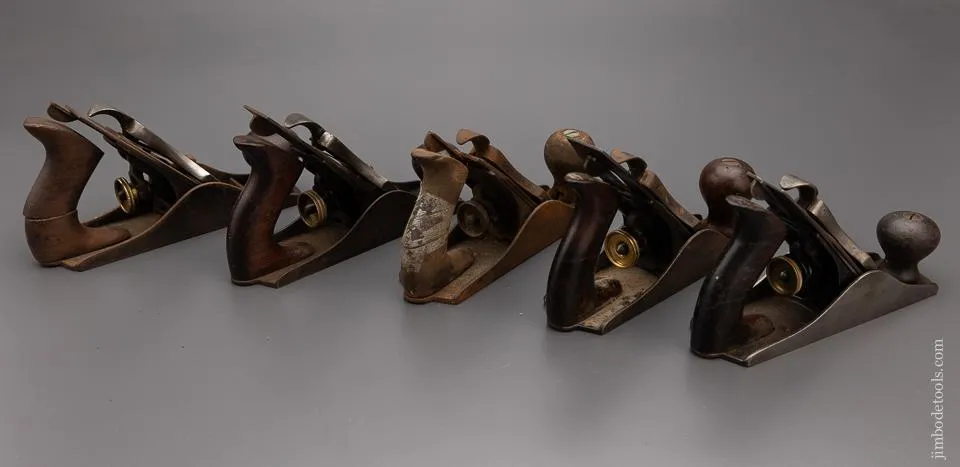 5 STANLEY No. 2 Smooth Planes for Restoration - 98064