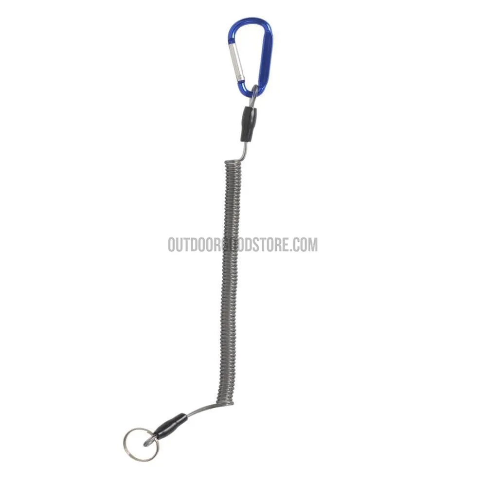 6x Fishing Lanyard Heavy Duty Retractable Coiled Tether with Carabiner for Pliers Boating Tools