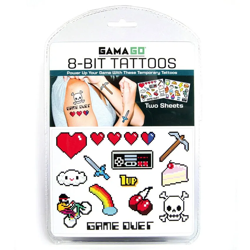 8-Bit Temporary Tattoos