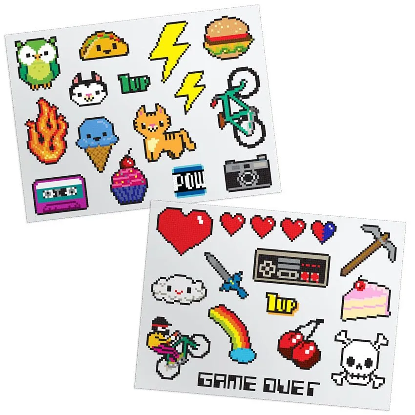 8-Bit Temporary Tattoos