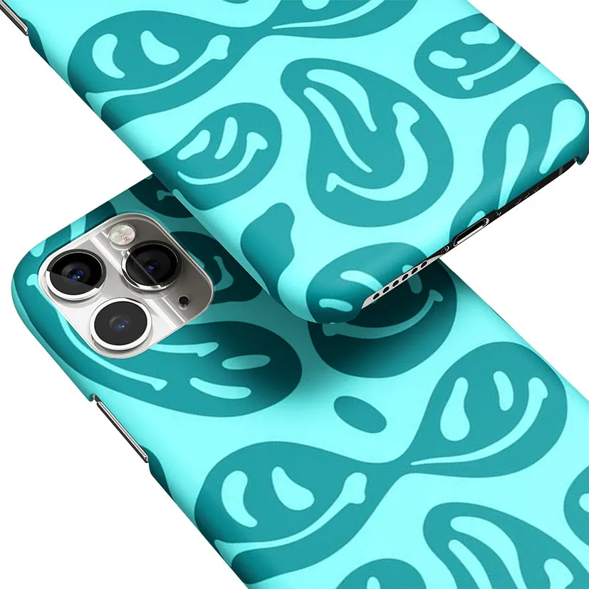 Acid Smiles Blue Phone Cover | Matte Case