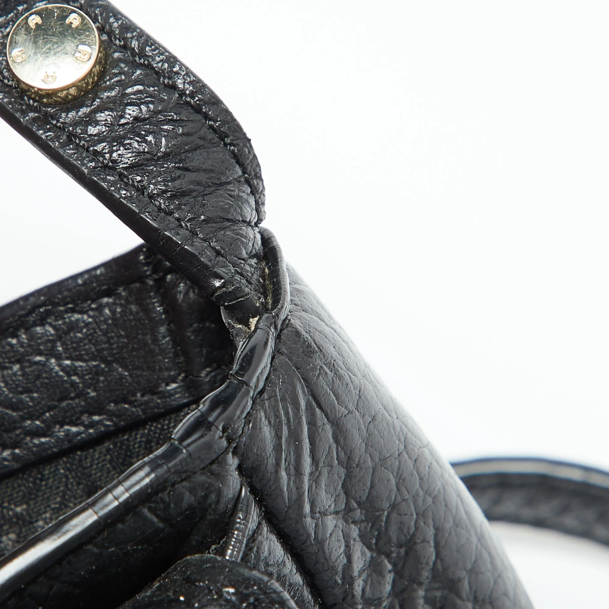 AIGNER Black Leather Flap Crossbody Bag