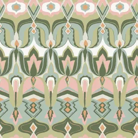 Akira Green Peel and Stick Wallpaper  | Brewster Wallcovering