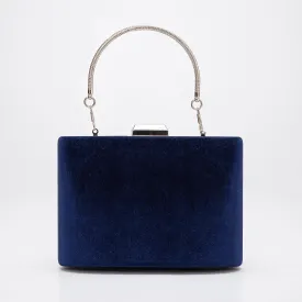 Alba - Blue Velvet Clutch
