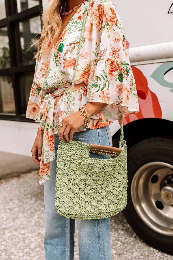Aloha Lifestyle Woven Tote In Seaglass