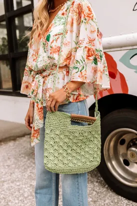 Aloha Lifestyle Woven Tote In Seaglass