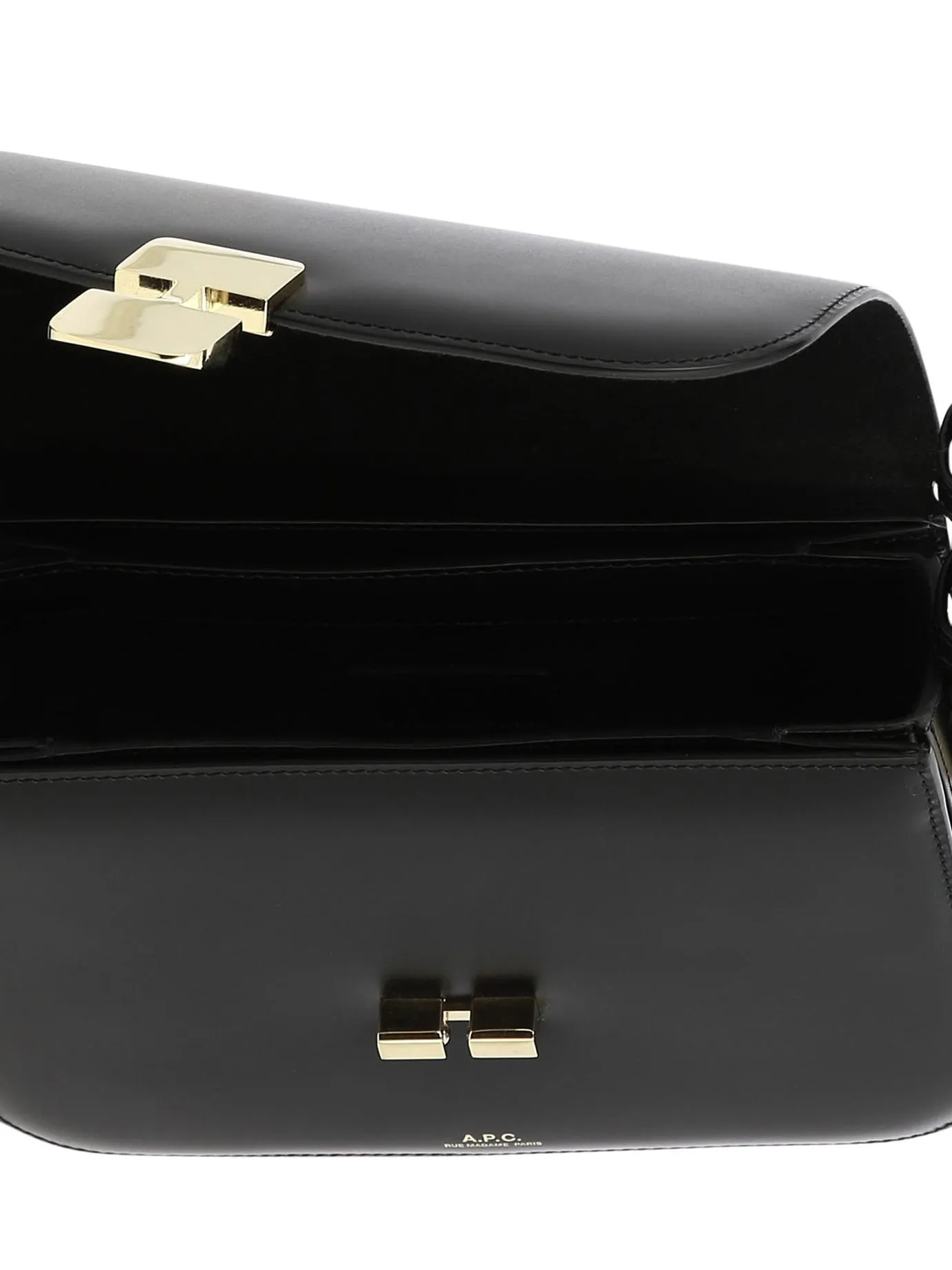 A.P.C. "Grace Small" Women's Black Leather Crossbody Bag - Fall/Winter 2024