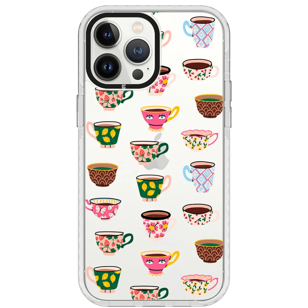 Artistic Teacups Impact iPhone Case