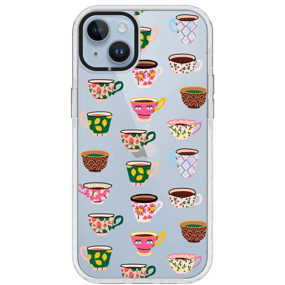 Artistic Teacups Impact iPhone Case