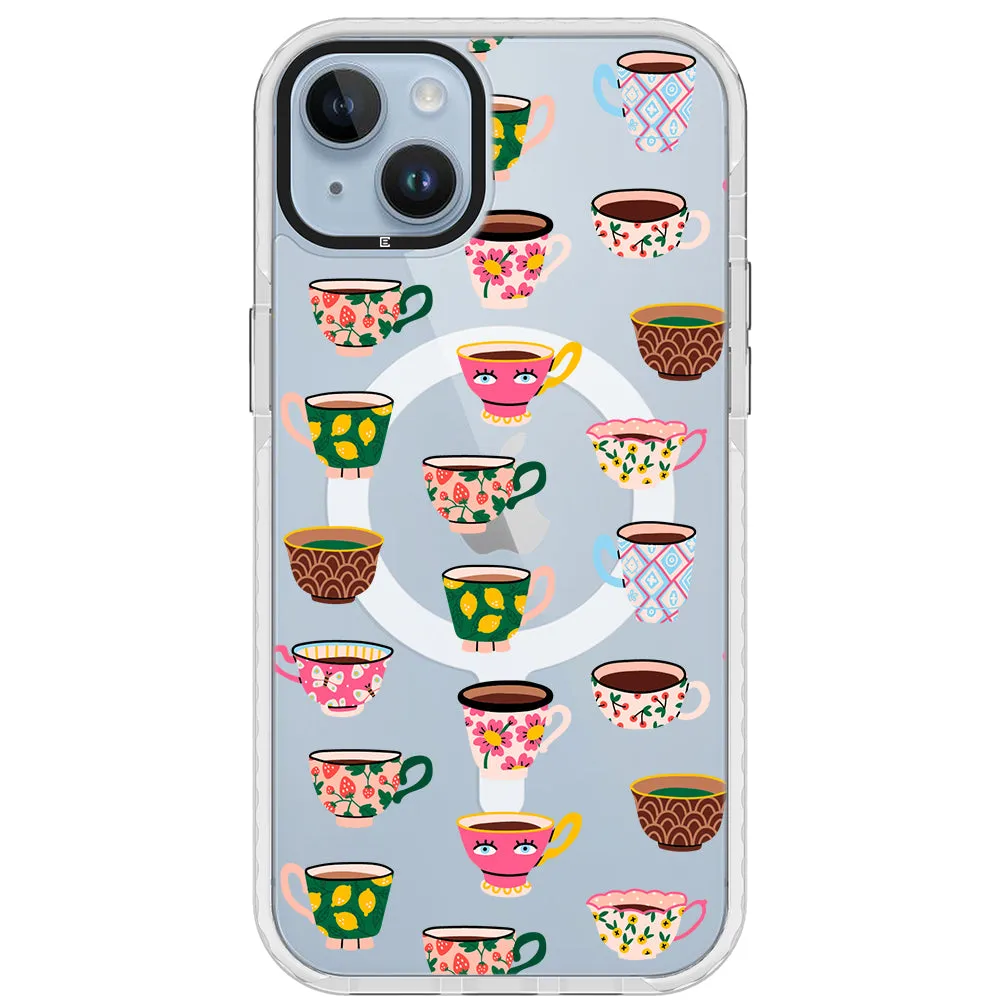 Artistic Teacups Impact iPhone Case