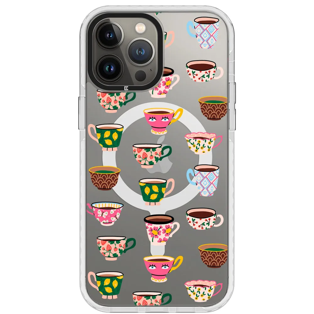 Artistic Teacups Impact iPhone Case