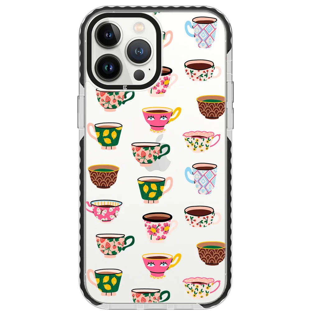 Artistic Teacups Impact iPhone Case