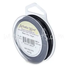 Artistic wire 18 gauge black, 9.1m (1)