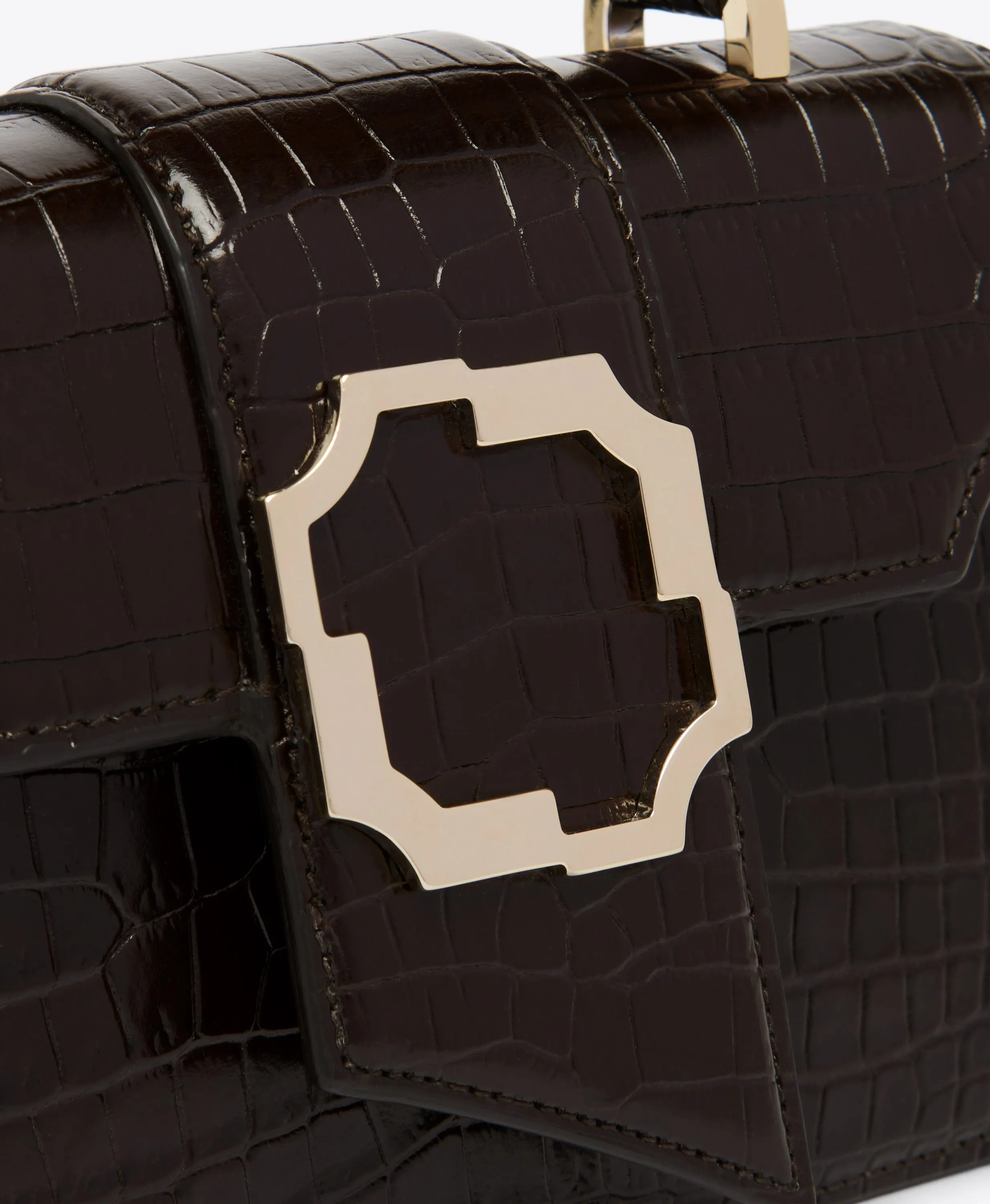 Audrey Dark Brown Leather Mini Handbag