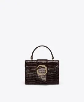 Audrey Dark Brown Leather Mini Handbag