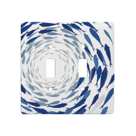 Azure Fish School Ceramic Switch Plate