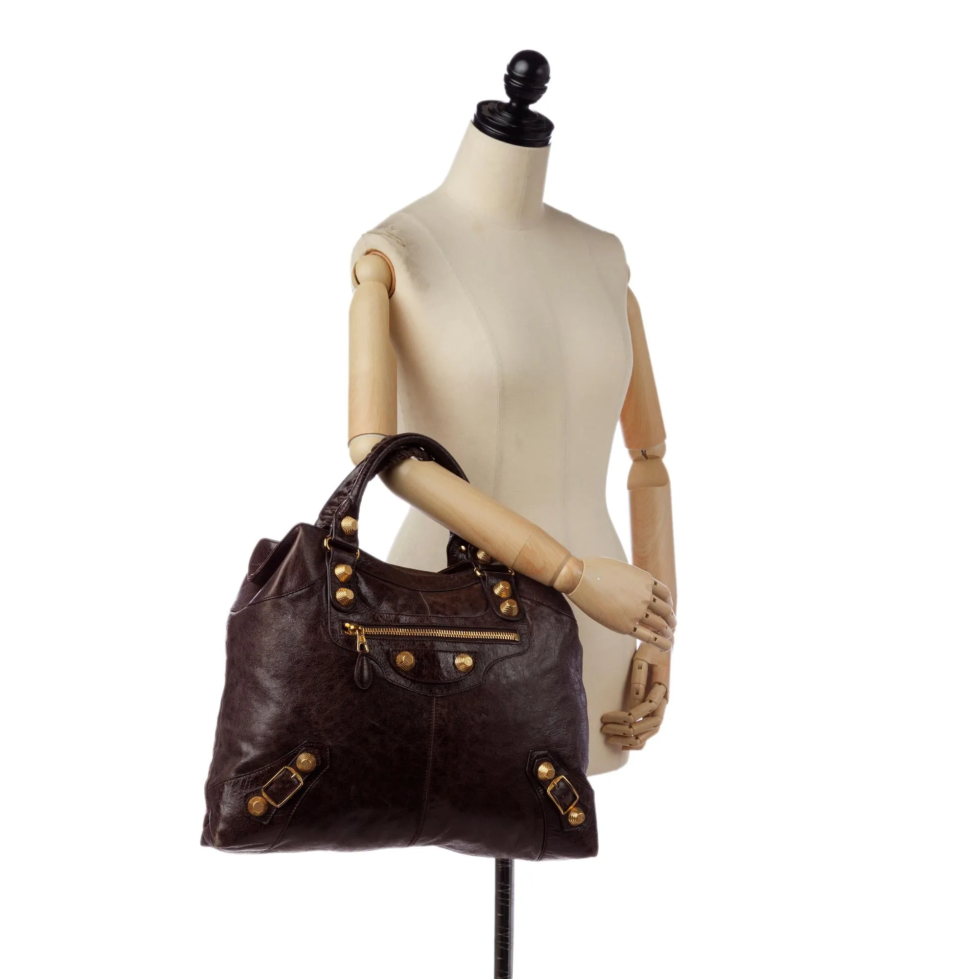 Balenciaga Motocross Brief Giant 21 Leather Tote Bag