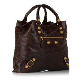 Balenciaga Motocross Brief Giant 21 Leather Tote Bag