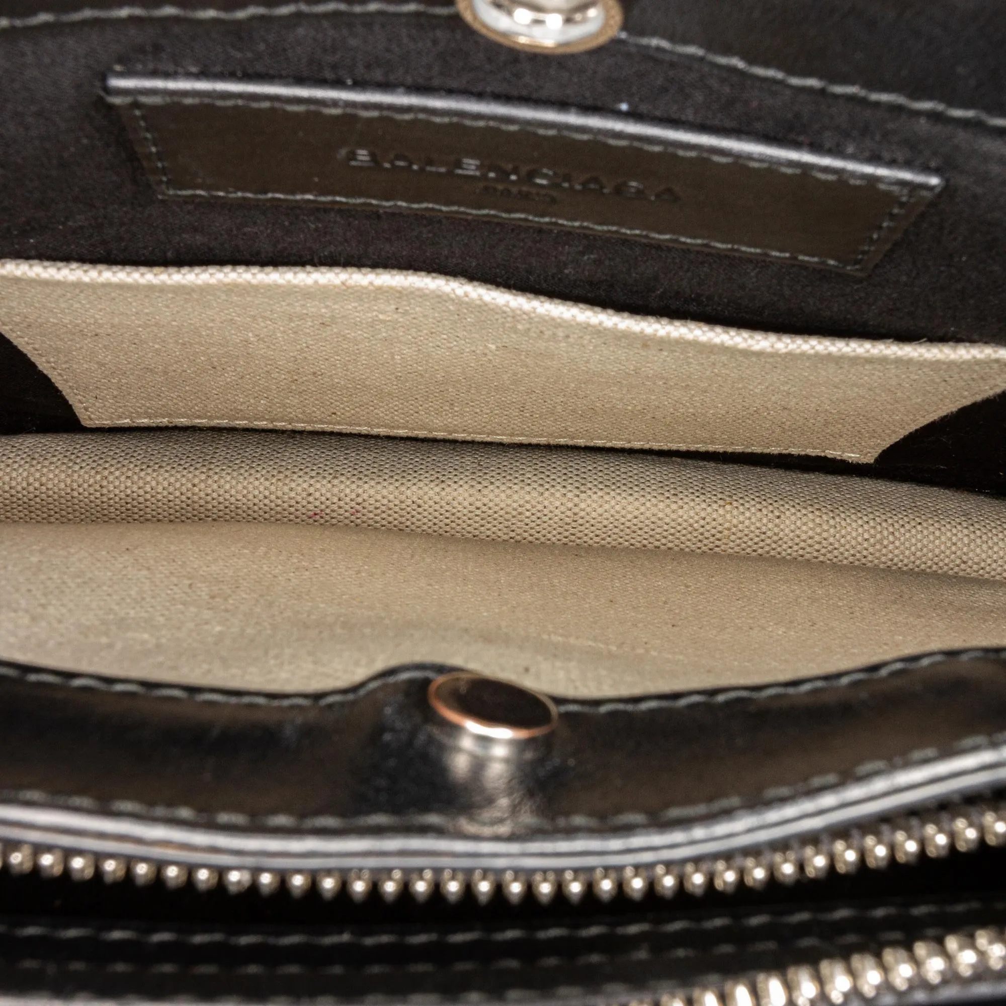 Balenciaga Navy Pochette Canvas Crossbody Bag
