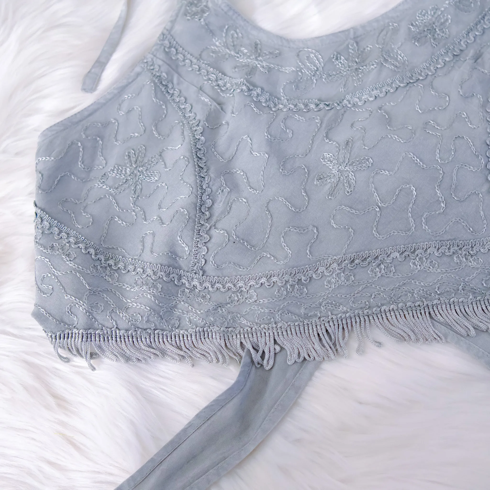 Batik Halter Top with Frill