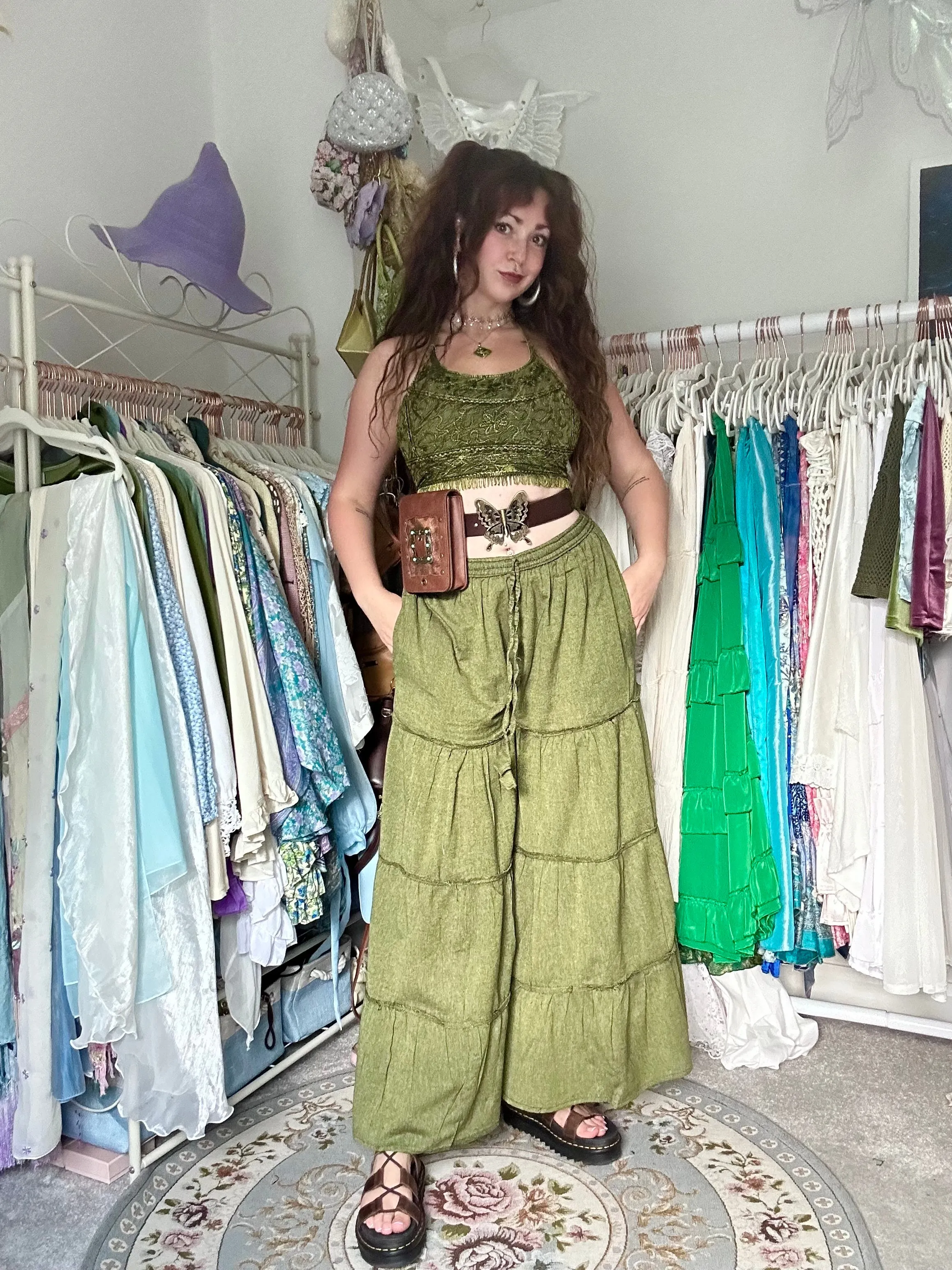 Batik Halter Top with Frill
