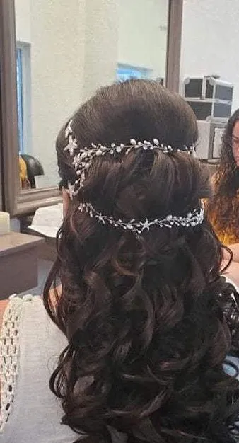 Beach Wedding Hair Vine with Pearls and Starfish