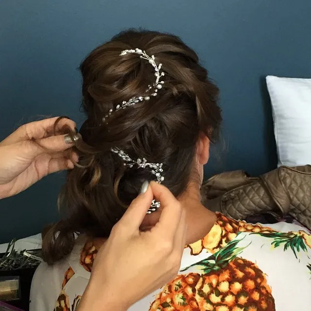 Beach Wedding Hair Vine with Pearls and Starfish