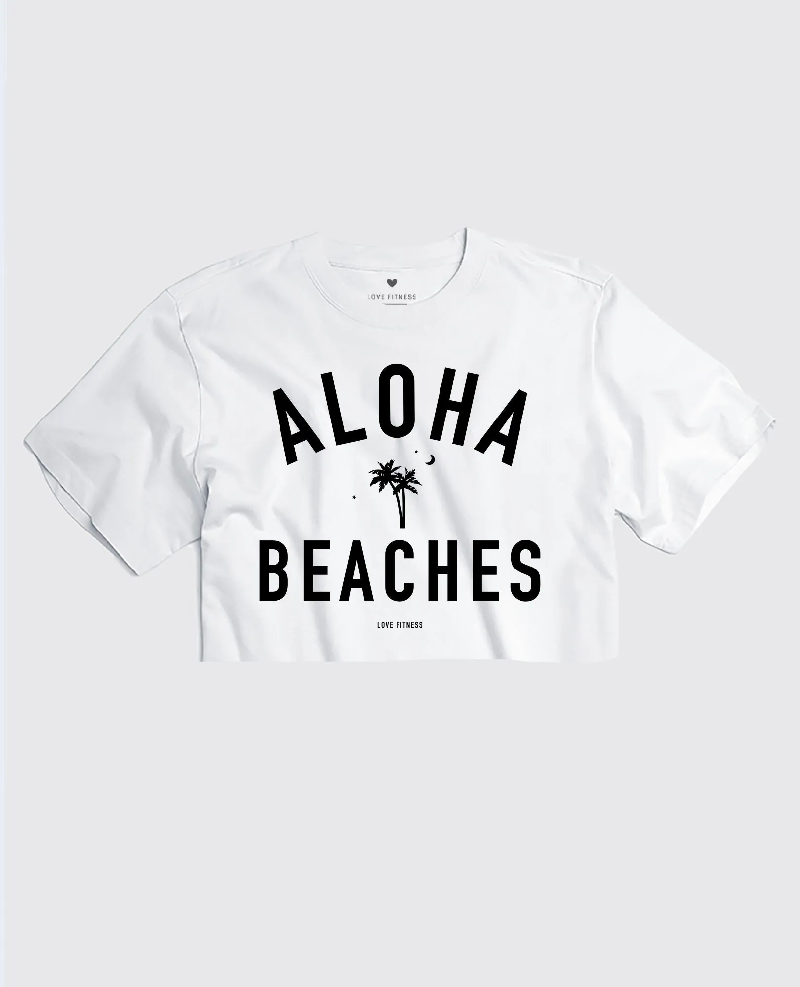 Beaches Crop Tee - White