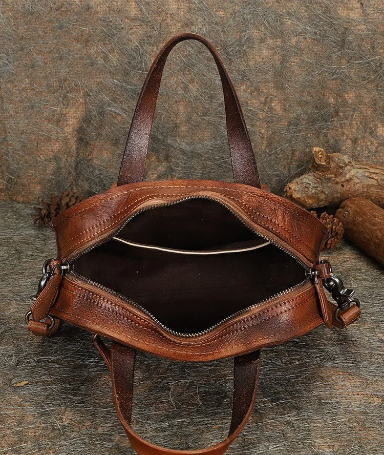 Best Red Leather Womens Vintage Handbag Handmade Crossbody Purse for Ladies