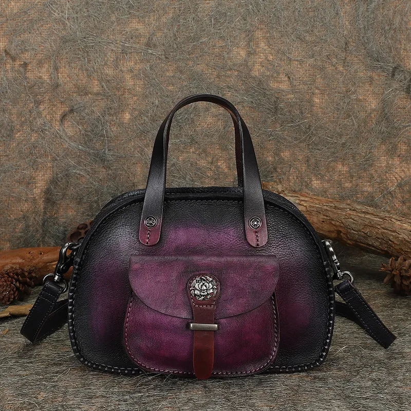 Best Red Leather Womens Vintage Handbag Handmade Crossbody Purse for Ladies