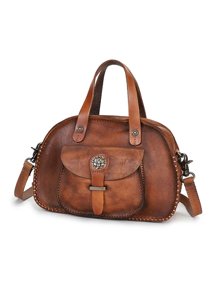 Best Red Leather Womens Vintage Handbag Handmade Crossbody Purse for Ladies