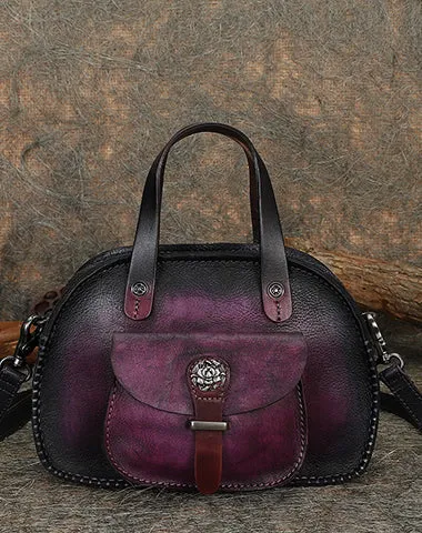 Best Red Leather Womens Vintage Handbag Handmade Crossbody Purse for Ladies