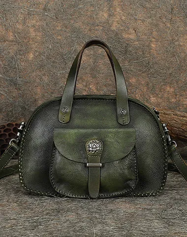 Best Red Leather Womens Vintage Handbag Handmade Crossbody Purse for Ladies