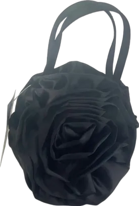 Black 3d Floral Handbag