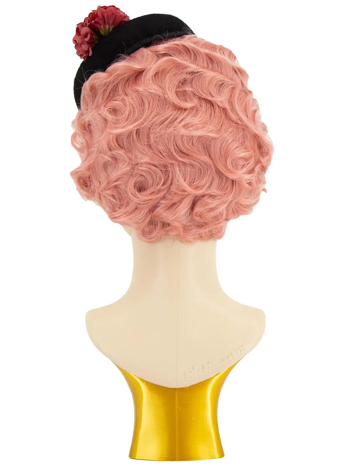 Black Felt 1940s Vintage Style Teardrop Hat
