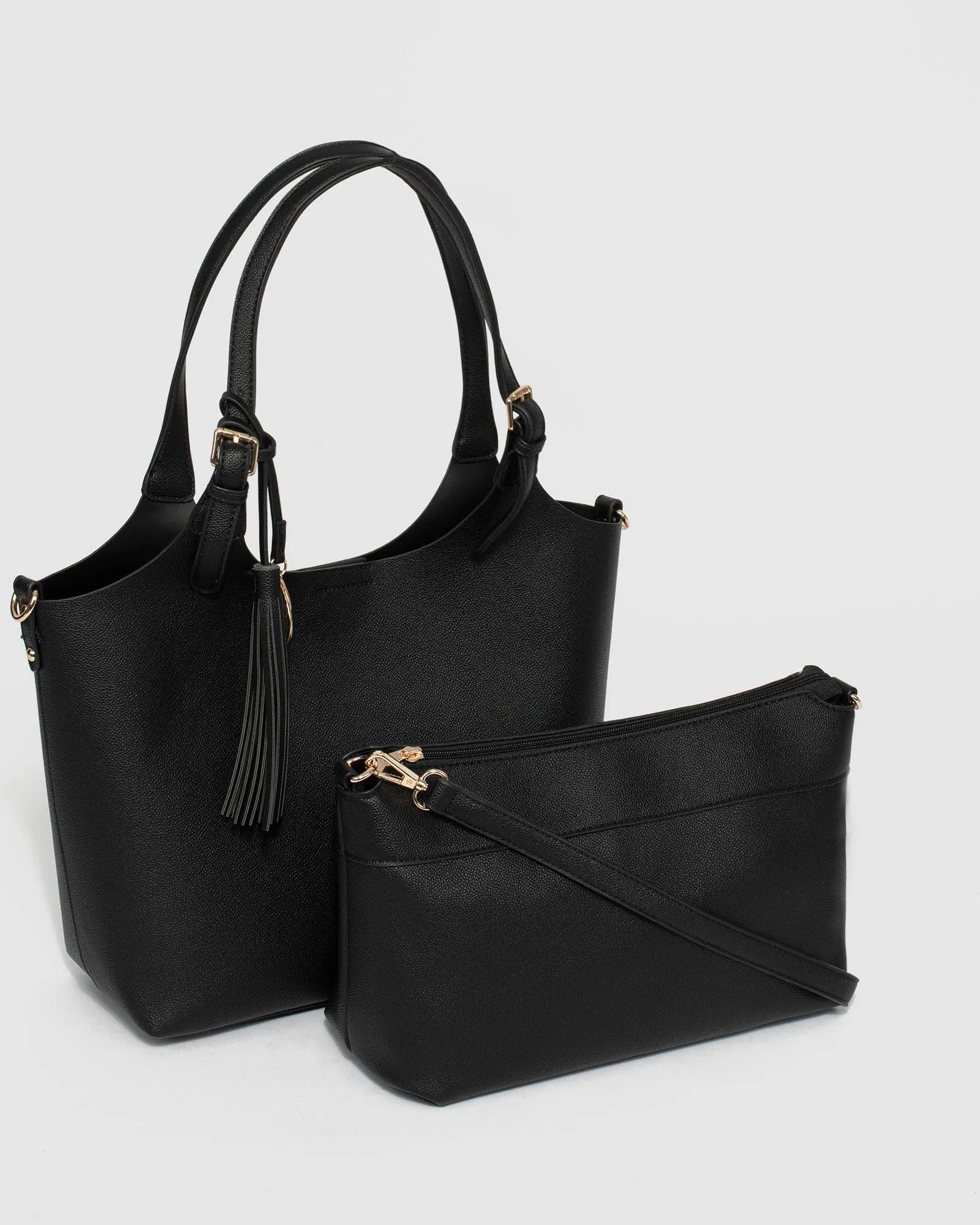 Black Lilibet Tassel Tote Bag