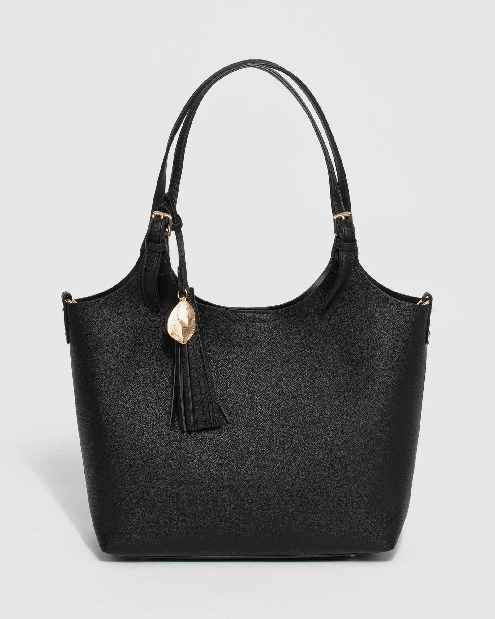 Black Lilibet Tassel Tote Bag