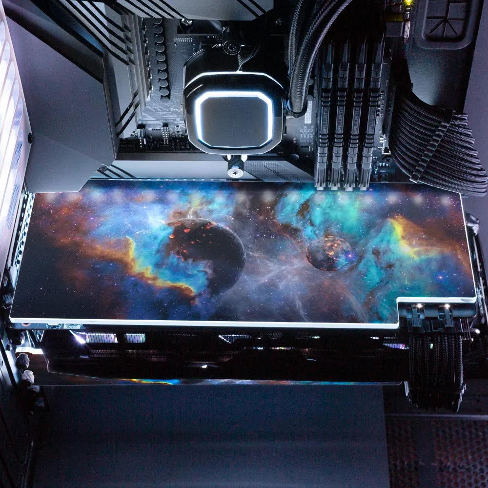 Black Planets RGB GPU Backplate