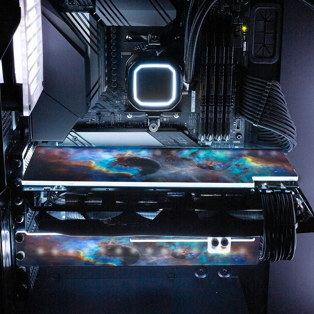 Black Planets RGB GPU Backplate