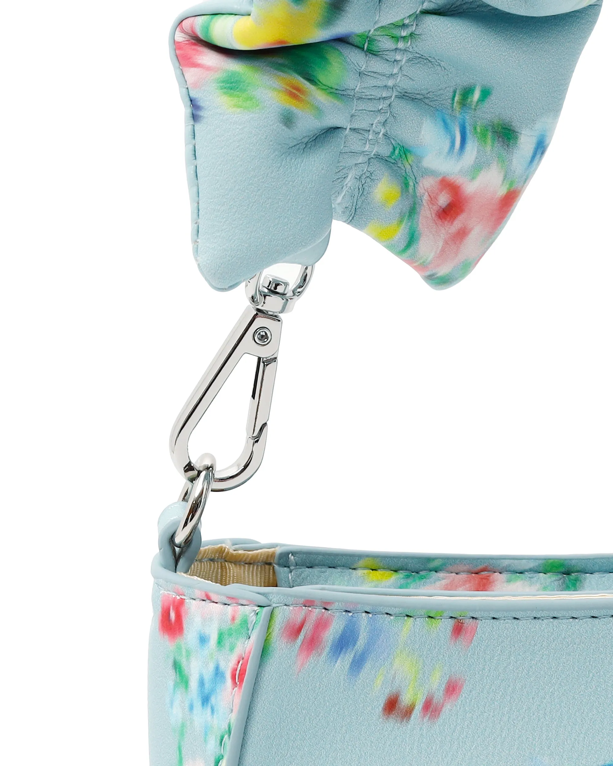 Blurred leather handbag (blue)
