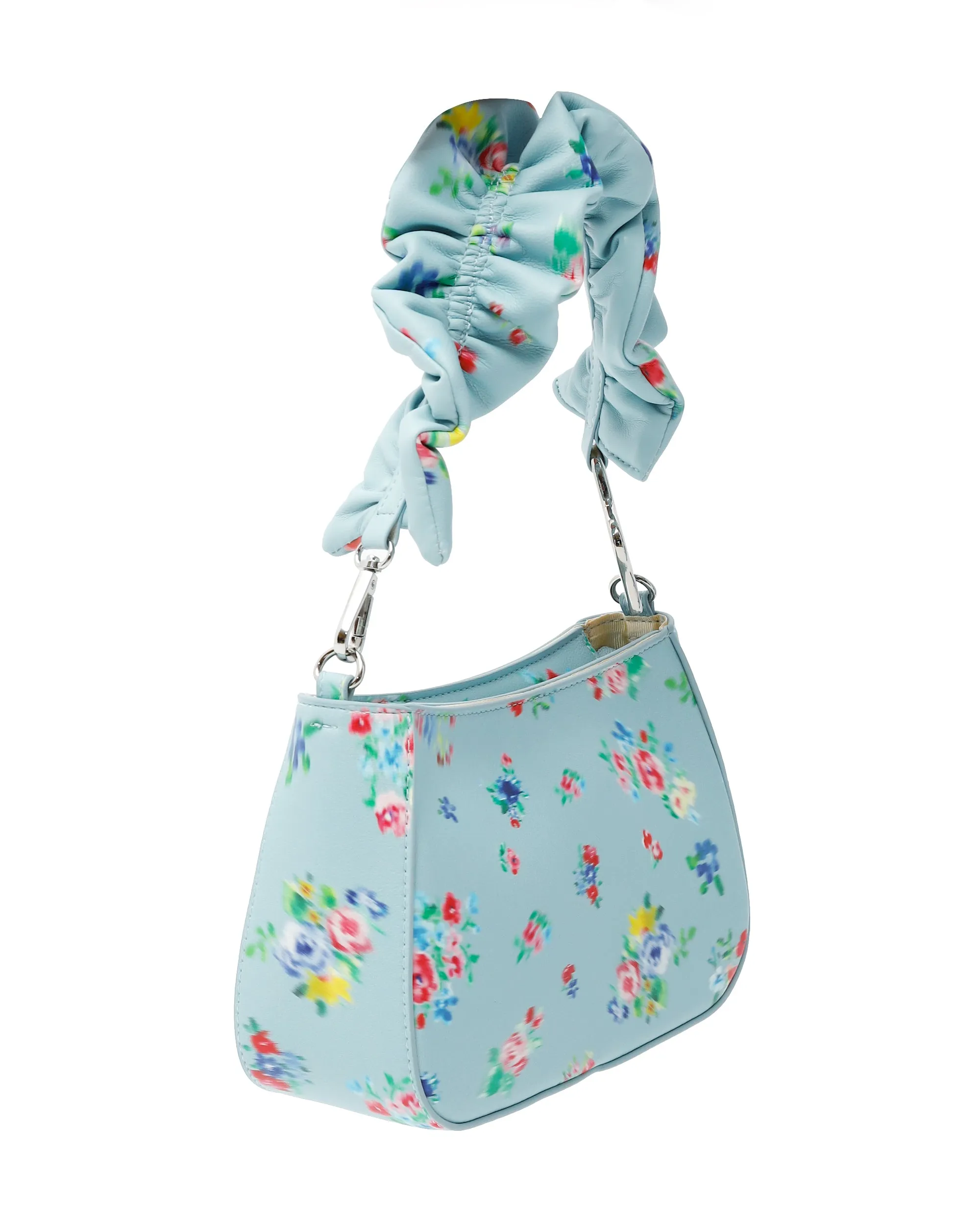 Blurred leather handbag (blue)