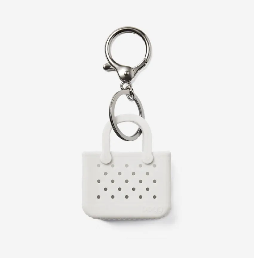 Bogg Tiny Tote Keychain White