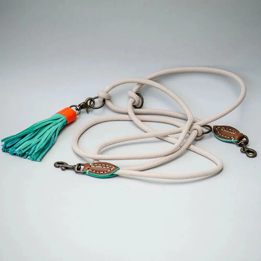 Bohemian Führleine - "white sands leash SLIM"