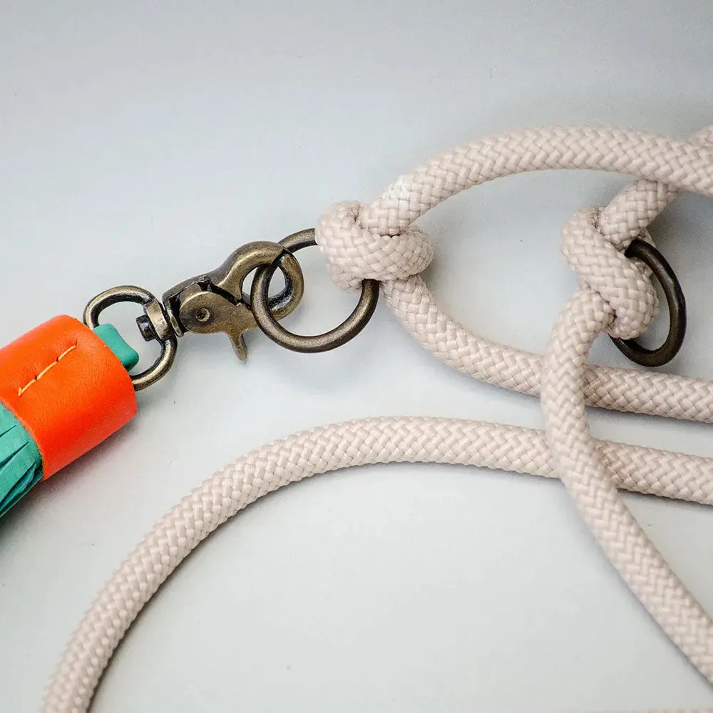 Bohemian Führleine - "white sands leash SLIM"