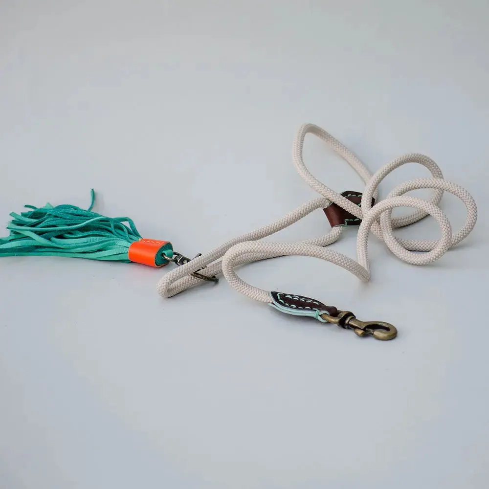 Bohemian Führleine - "white sands leash SLIM"